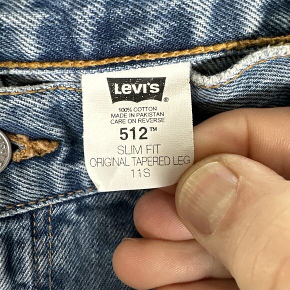 Vtg Levis 512 Jeans Women’s 11 S 28x29 High Waist Tapered Leg Denim Y2K Grunge - Picture 10 of 14